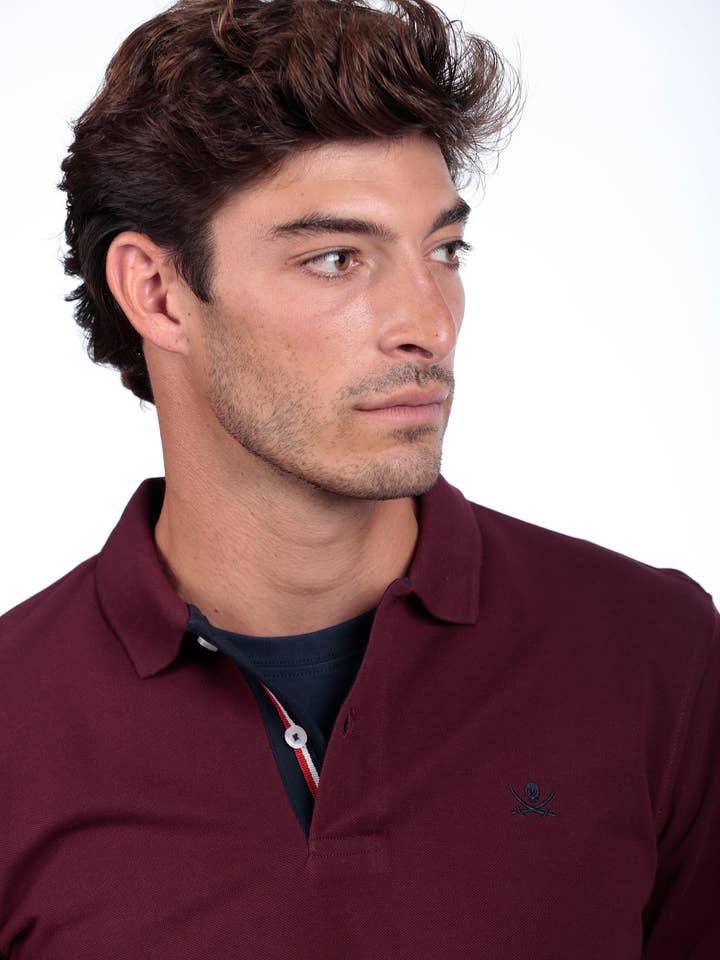The Time of Bocha - Wholesale Polo - Men's - Men's Basic Polo The Time Of Bocha QI1PPOLO-BURGUNDY2