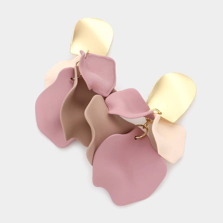 Sensibling Corp. - Wholesale Dangle Earrings - Colored Petal Cluster Dangle Earrings6