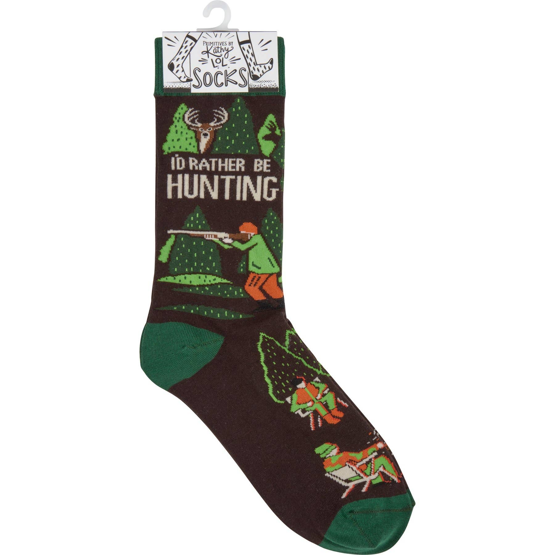 Primitives by Kathy - Wholesale Socks - Unisex - I'd Rather Be Hunting Socks3