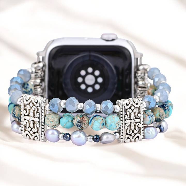 Bracelete artesanal Jasper Nomadic Stretch Apple para relógio por atacado de Cape Diablo