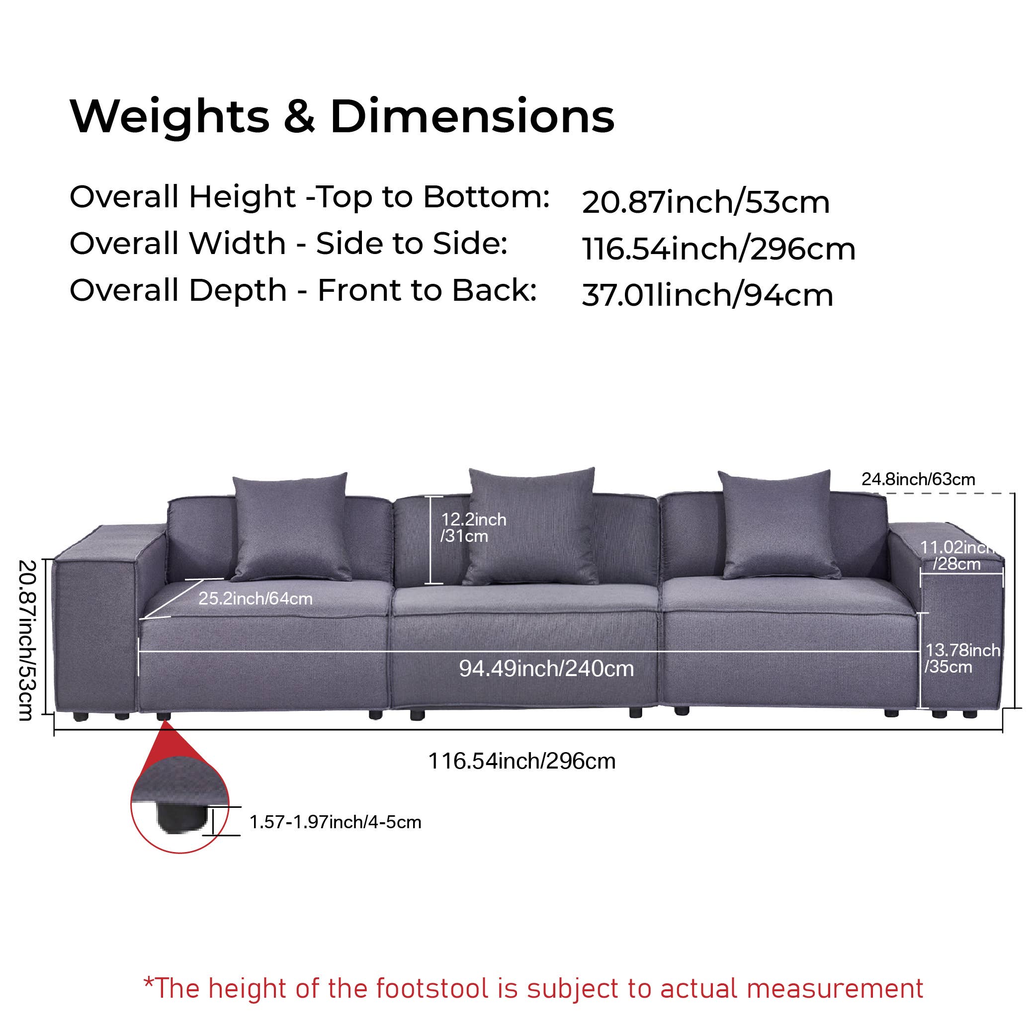 LivingTaste Home Inc - Vente Canapés - Canapé d'angle trois places Versaluxe en gris1