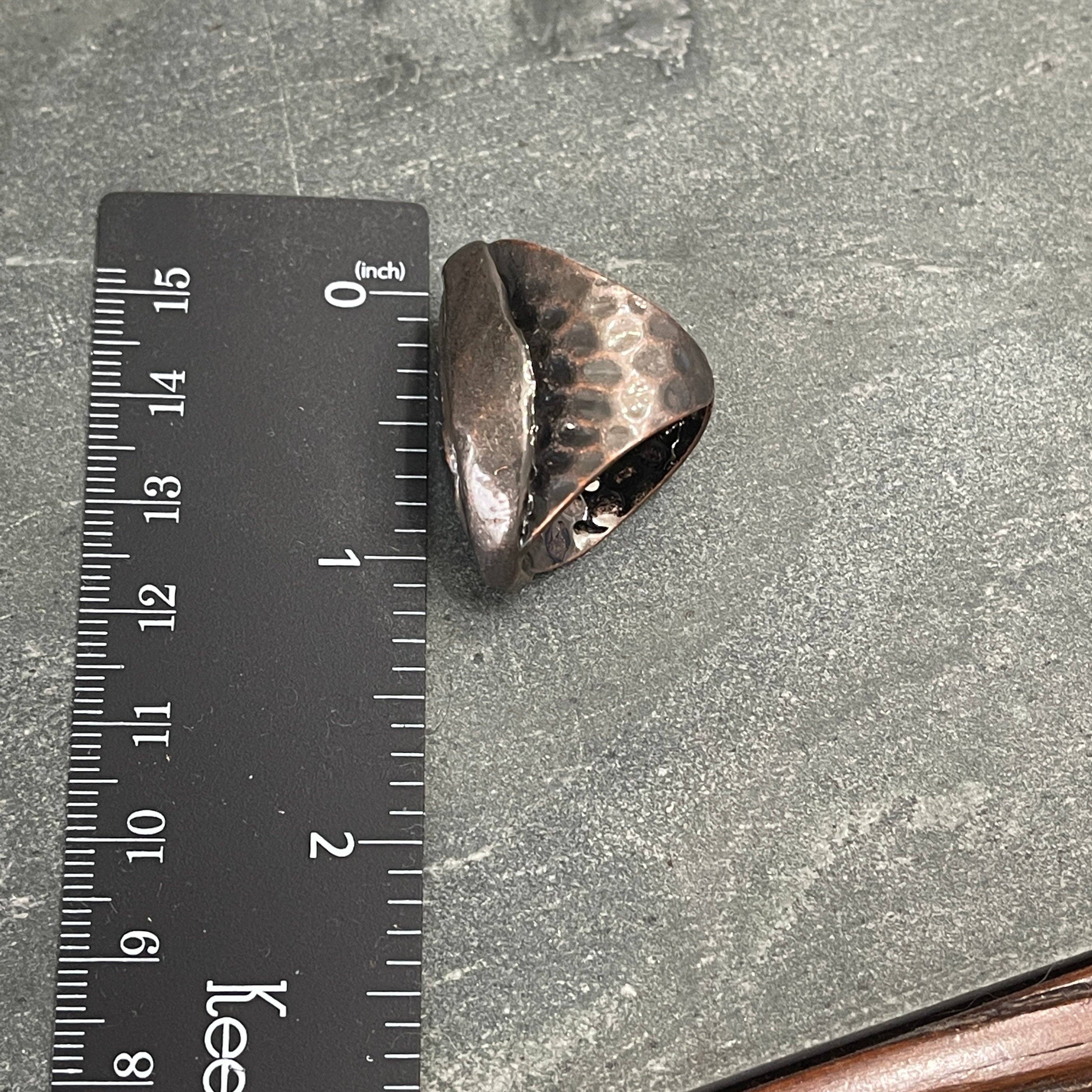 Peace Love Bling - Wholesale Cocktail/Statement Ring - Antique Copper Labradorite Shield Statement Ring2