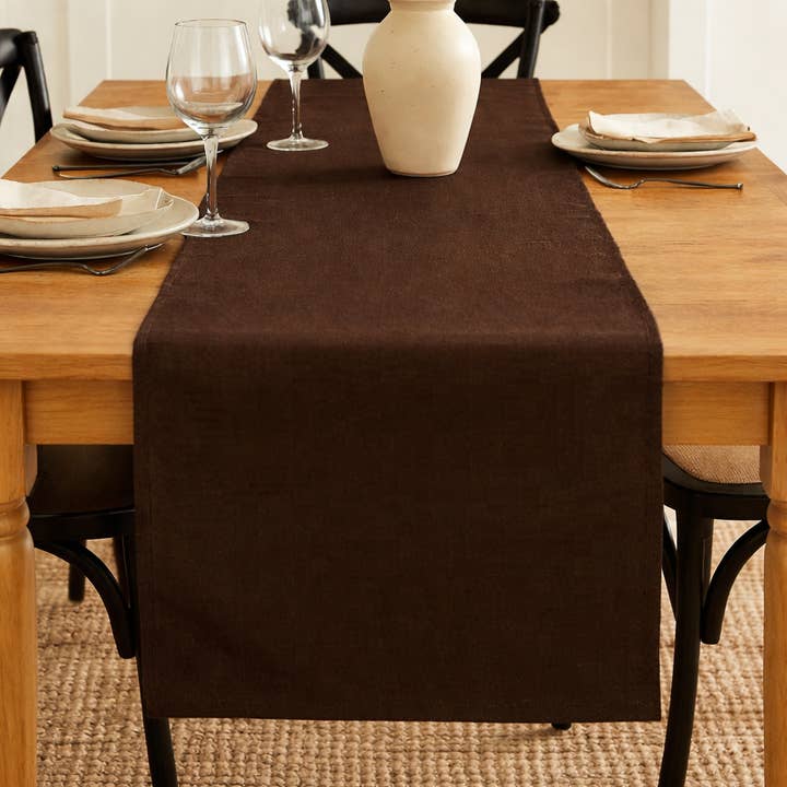 Chocolate Everyday Design Table Runner for wholesale by Fennco Styles
