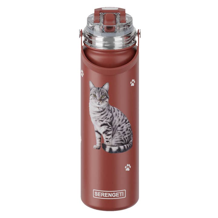 Tabby Silver - Garrafa de Água Inox - 24oz - Durável por atacado de E&S Pets