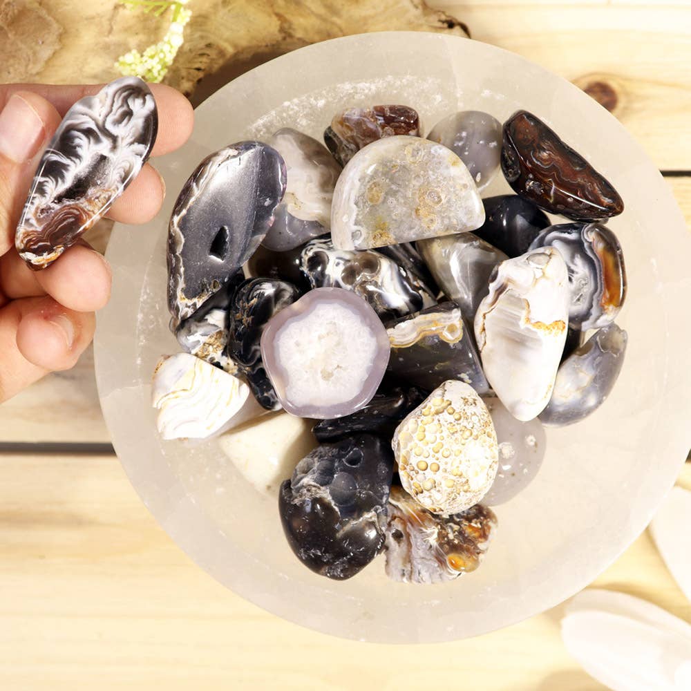 Natures Artifacts Inc - Wholesale Spiritual Stone/Crystal - 1 lb Window Agate Tumbled Stones2