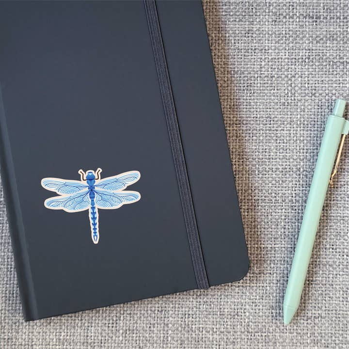 Dandymark - Wholesale Sticker - Blue Dragonfly Vinyl Sticker - 3"2