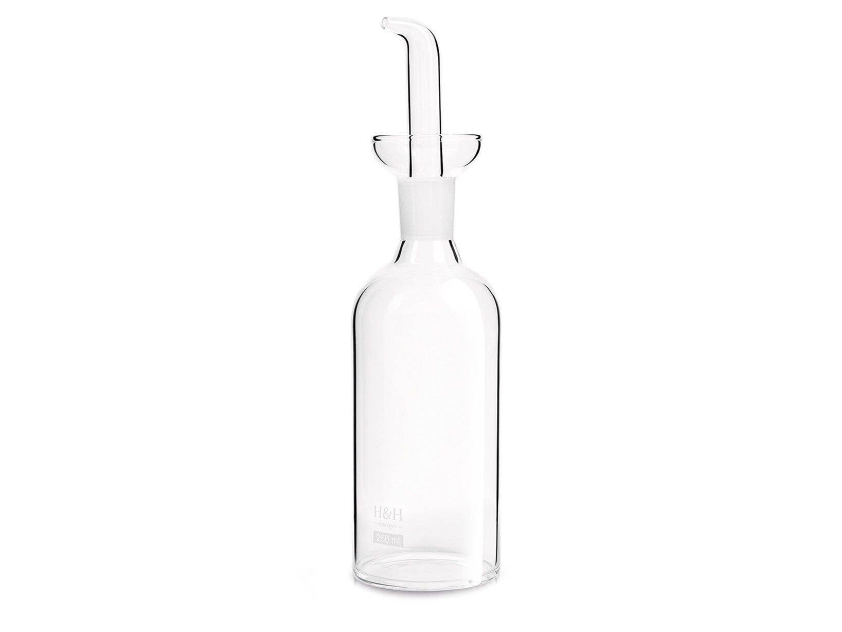 H&H - Wholesale Oil/Vinegar Dispenser - Cylindrical Ampoule in Transparent Borosilicate Glass 250 ml2