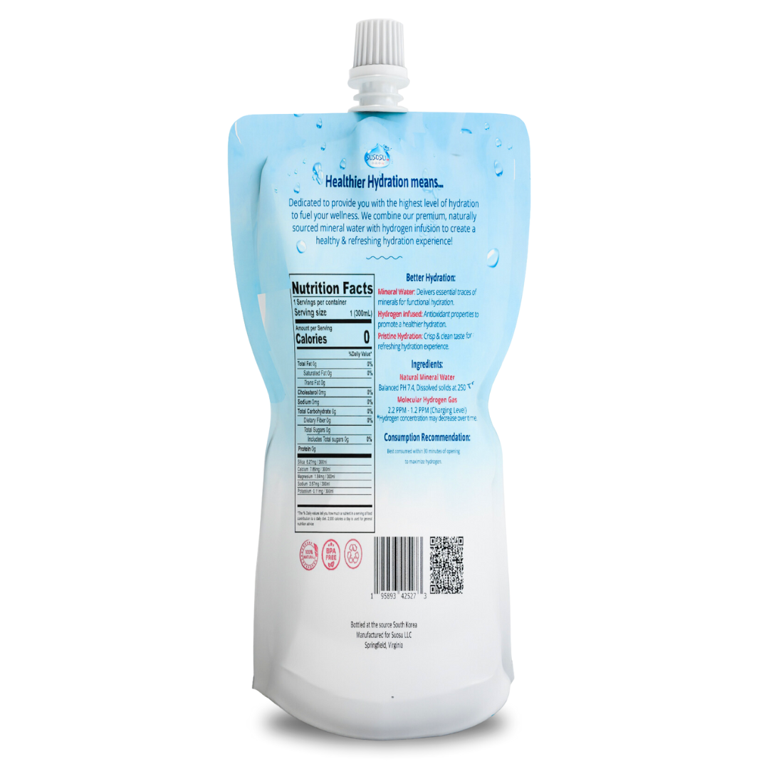 Susosu Water - Hydrogen Water – wholesale Vatten utan kolsyra – SUSOSU vatten med väte och mineraler, 20 påsar (300 ml)1