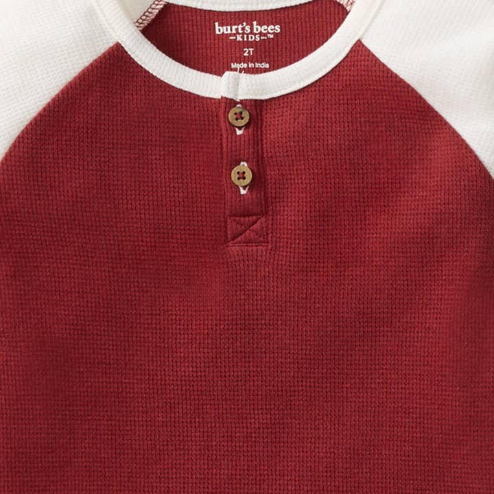 Burt's Bees Baby - Wholesale Top & Pant Set - Kids - Thermal Organic Boy Tee & Pants Set - Brick Red
3