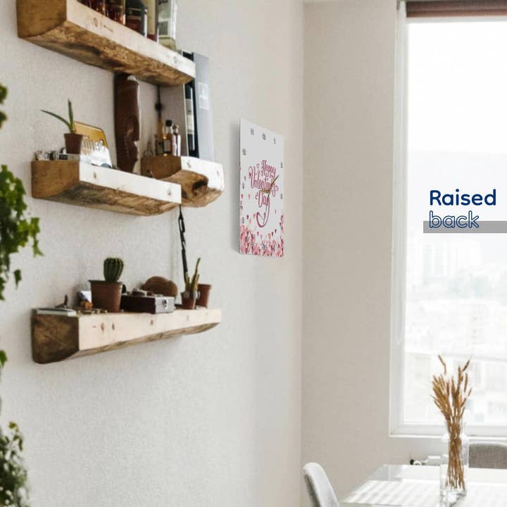 3dRose – wholesale Wall clock – 3dRose, Love Hearts Valentine- Pink Happy Valentines Day Typography, Wall Clock3