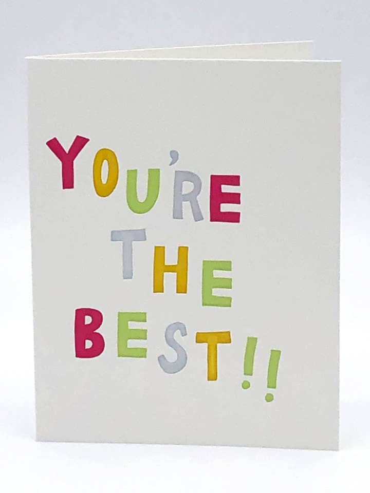 LETTERPRESS CARD – You're the Best! for wholesale by Printerette Press