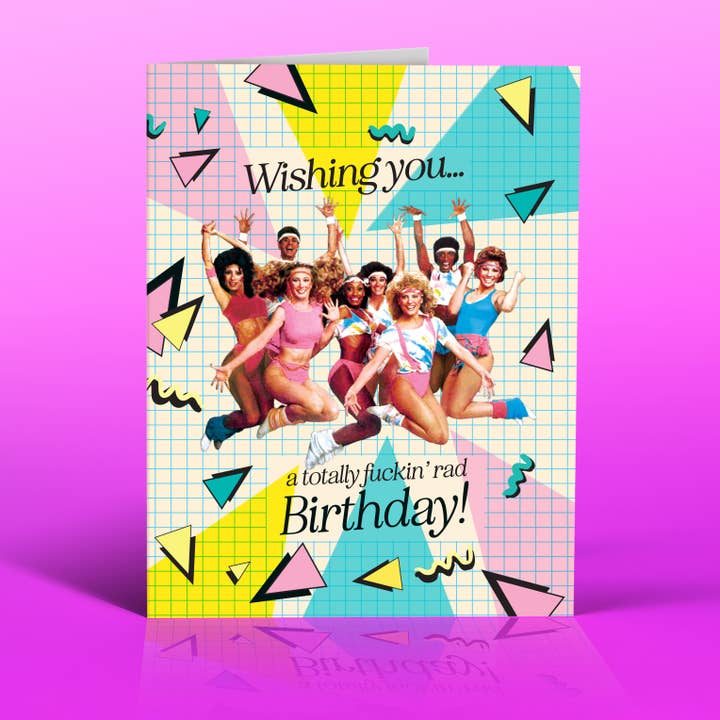 OffensiveDelightful - Wholesale Birthday Card - RAD 80's birthday card