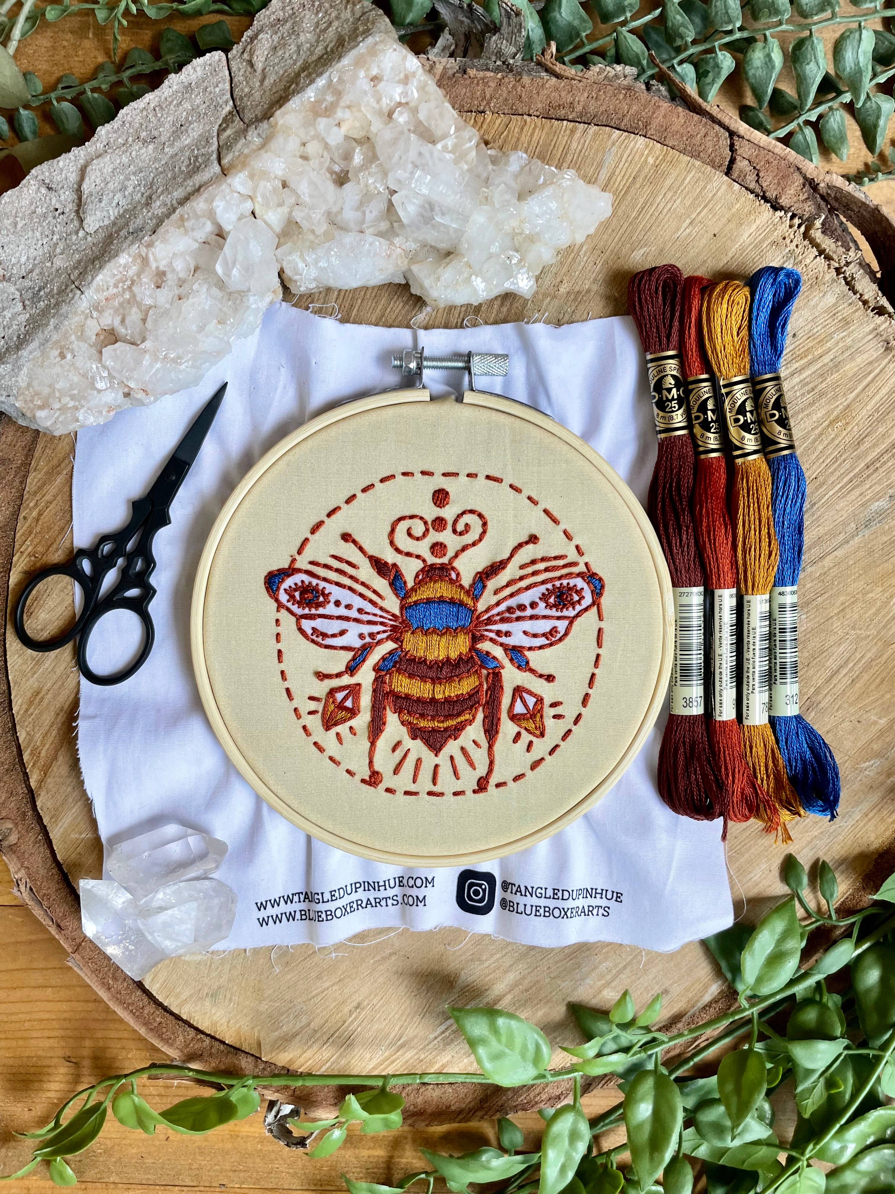 Tangled Up In Hue - Wholesale Embroidery/Cross Stitch Supplies - DIY Stitch Kit - Winking Bee Embroidery Kit3