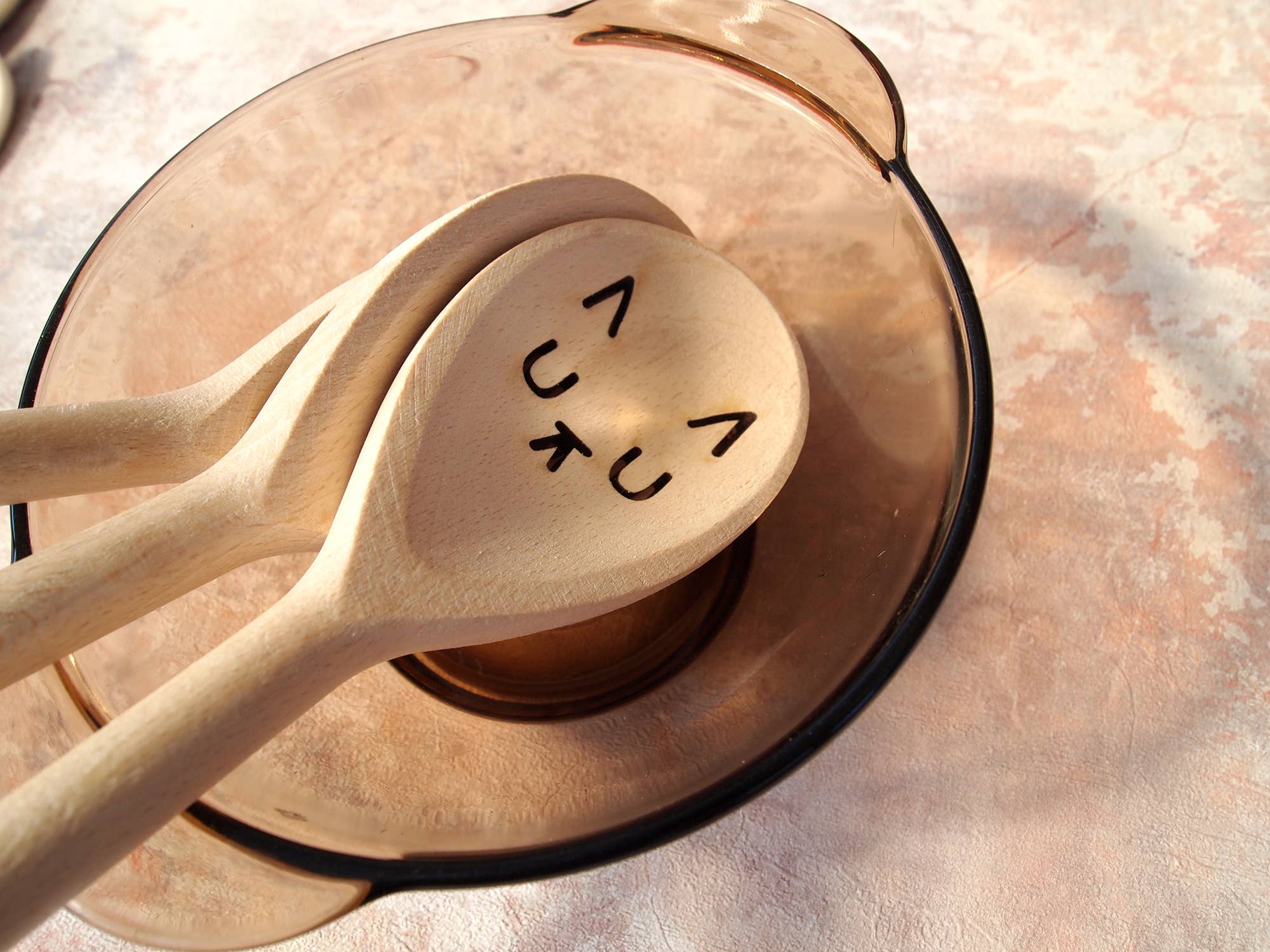 I LIKE CATS – Colher de cozinha por atacado – Colher de pau com cara de gato sonolento utensílio de cozinha2