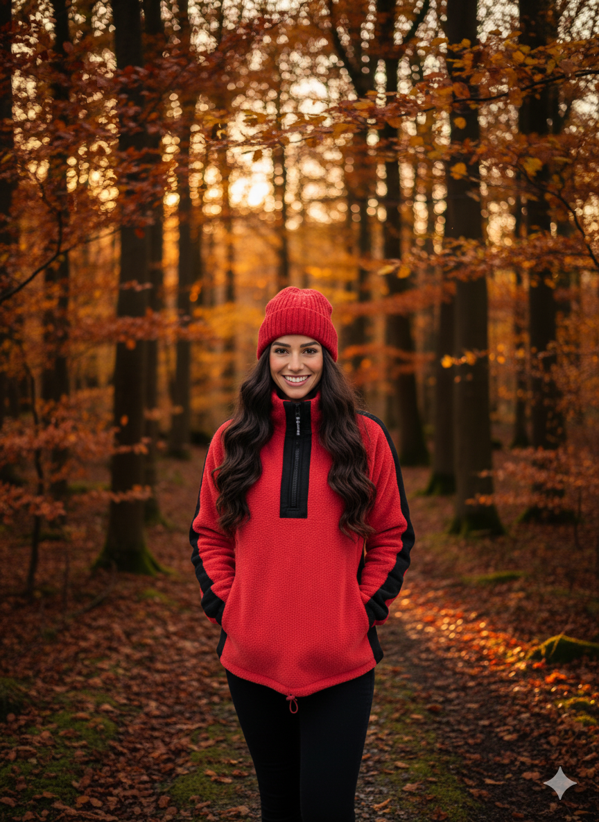 rouge Horizon en polaire rouge en vente sur Faire0