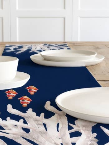 Table Runner - Piece of Trend - Maxx Table Runner fish marine for wholesale by Piece of Trend