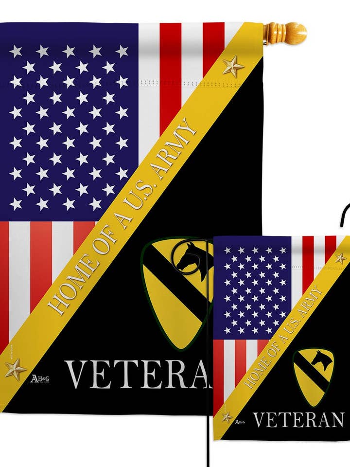 Home of 1st Cavalry Division Military Army Veteran Flag for wholesale by Two Group Flag Co
