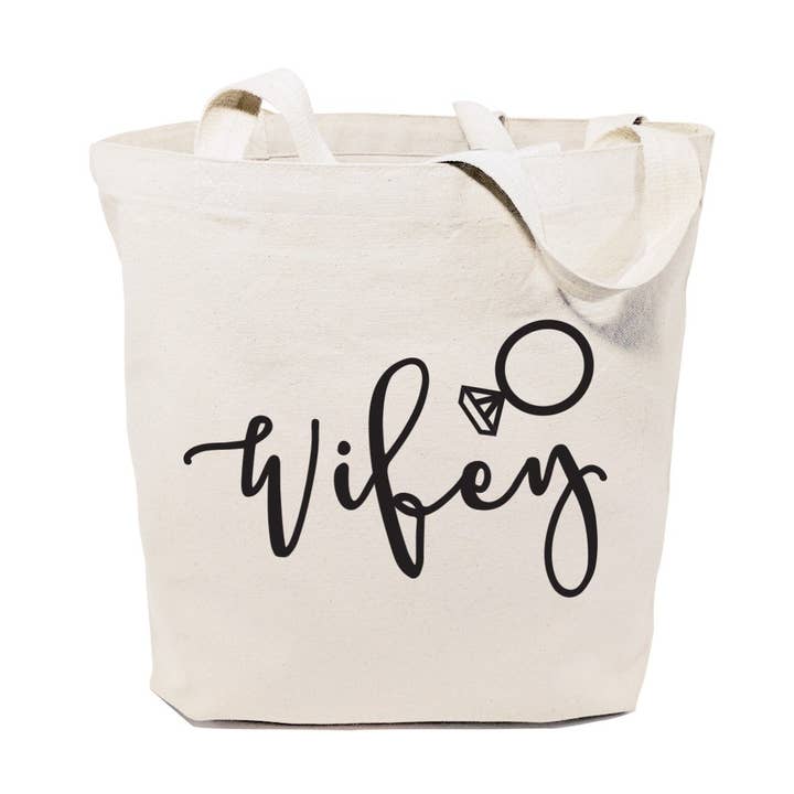 Wifey Wedding Tote and Handbag for wholesale by The Cotton & Canvas Co.
