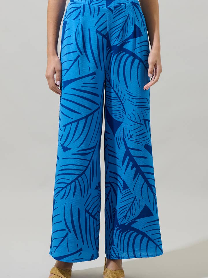 Maia Tropics Elena Floral Wide Leg Pants for wholesale by Sugarlips