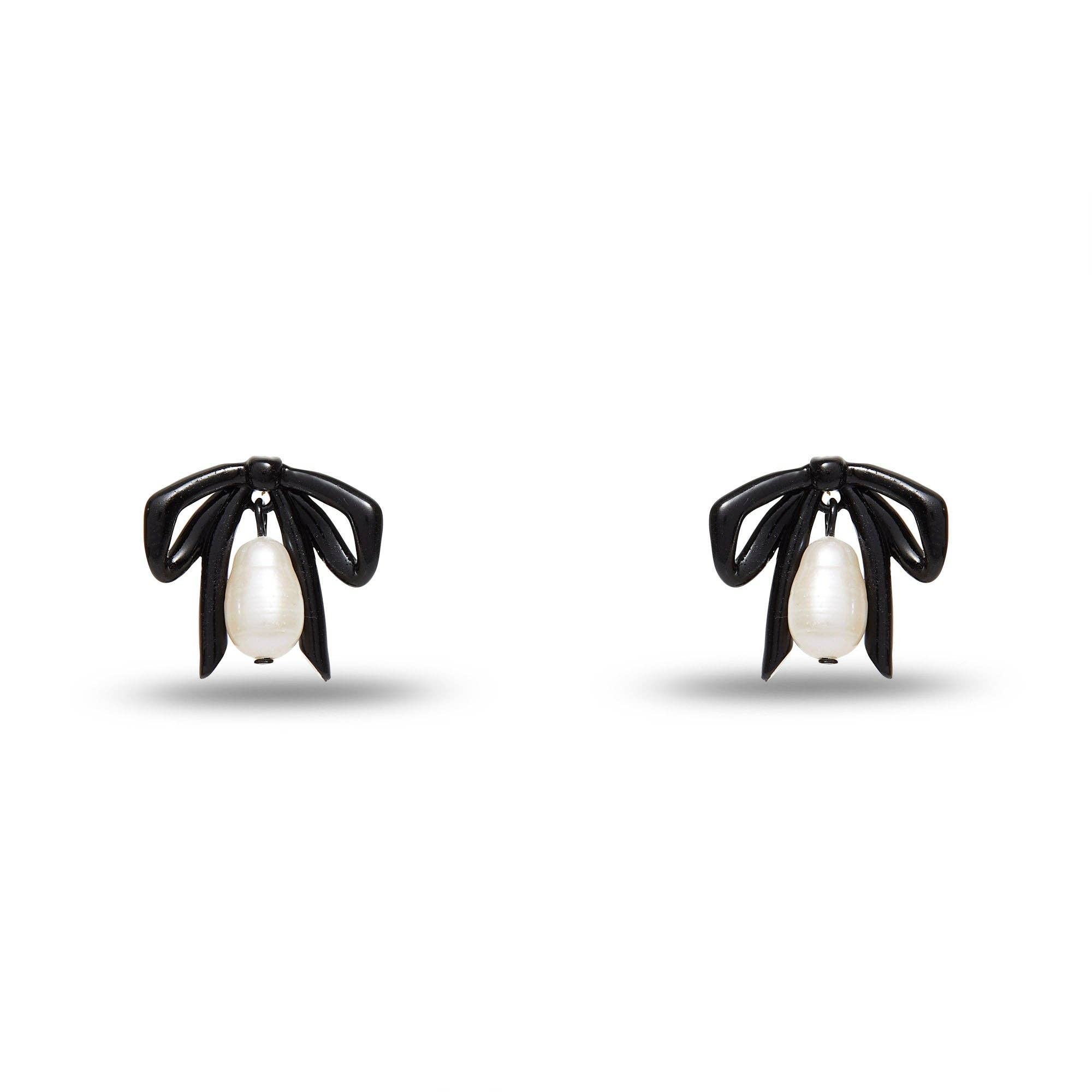 Lele Sadoughi - Wholesale Stud/Post Earrings - JET THE MET X LELE RENOIR BOW STUD EARRINGS0