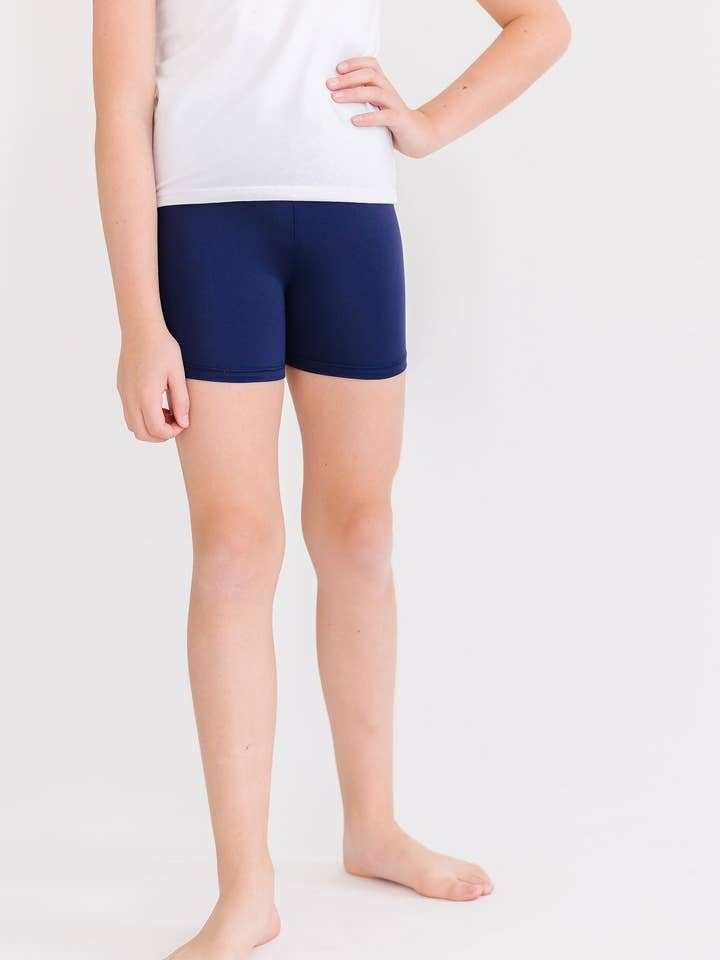 Navy Twirl Shorts for wholesale by Mila & Rose