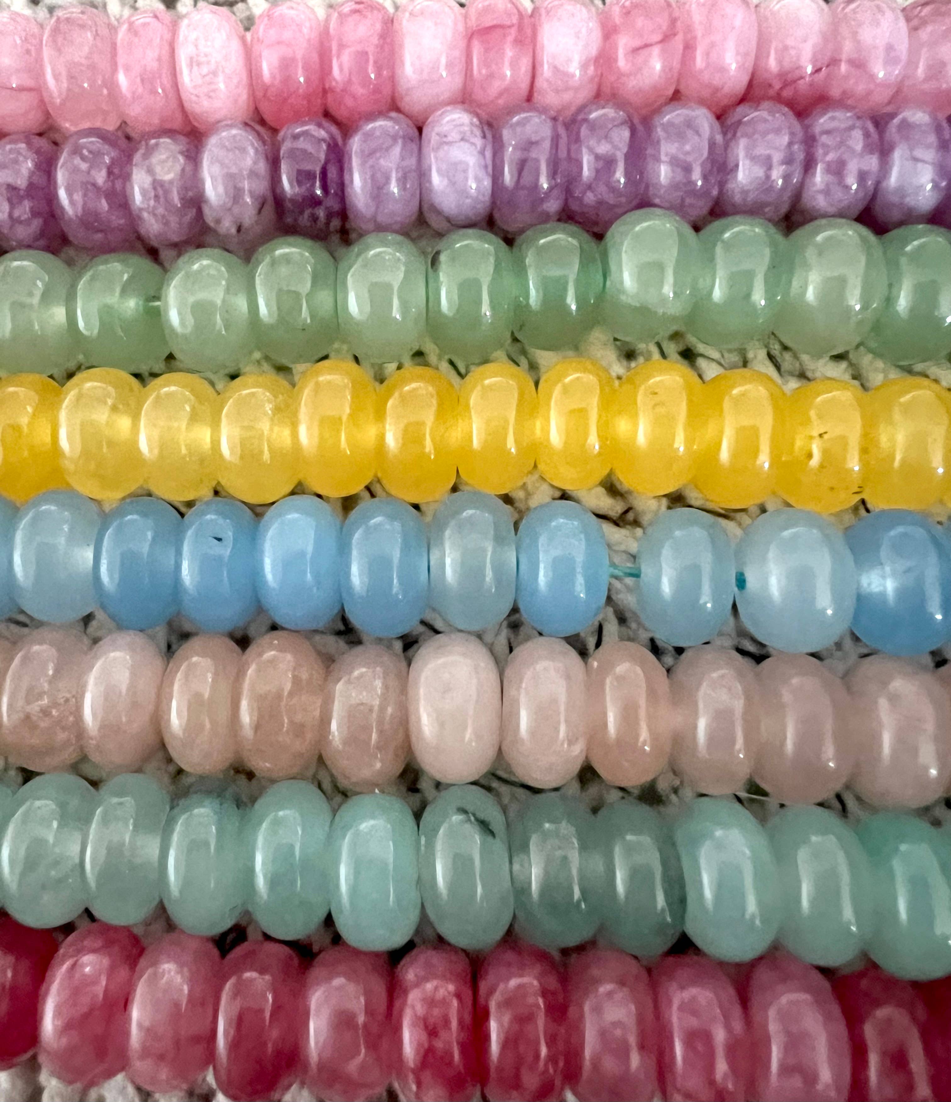 Sonya Renee Jewelry - Wholesale Beaded/Pearl Necklace - Lilly Gemstone Bead Necklace multi-color 8mm opals jade 38