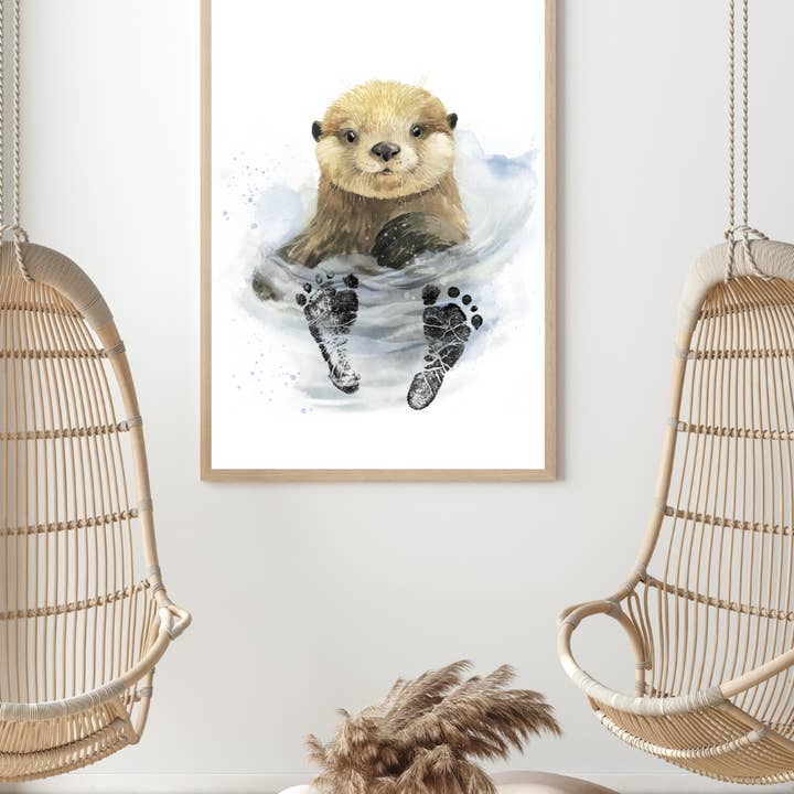 gmlb – Großhandel Hand- & Fußabdruckset – Kind & Baby – Baby-Seeotter-Fußabdruck-Set2