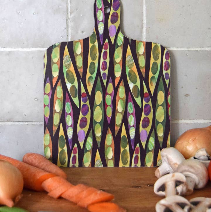 Freya Snow - Wholesale Cutting Board - Runner Beans Mini Chopping Board / Melamine Cutting Board0