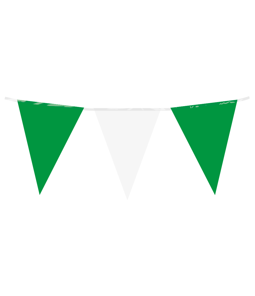 PD Party - Wholesale Party Sign/Banner - Party Flag PE - Green White0