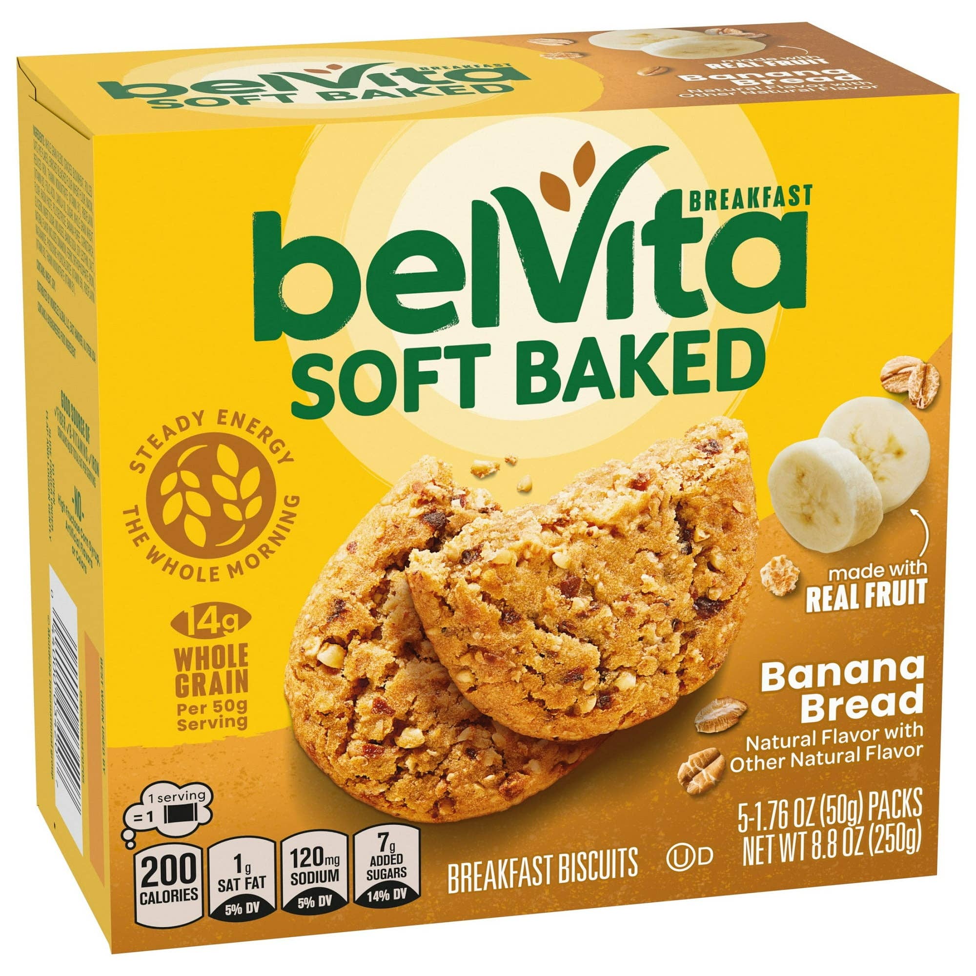L&F Universal Goods - Vente Céréales pour le petit-déjeuner - Belvita Biscuits Petit Déjeuner Moelleux à la Banane 6/8,8oz0