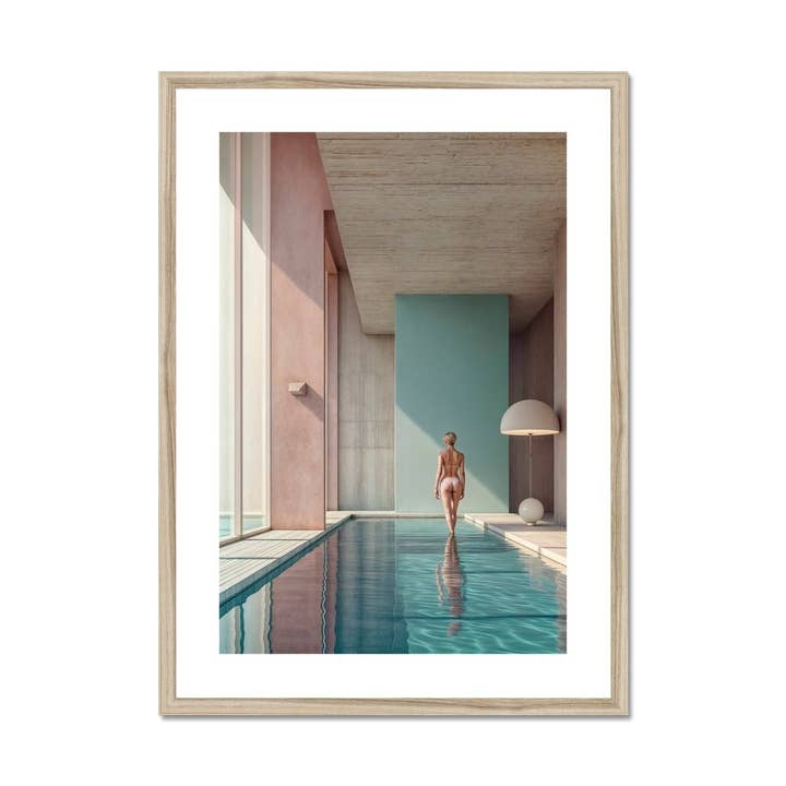 La Piscina Impresa enmarcada y montada para venta al por mayor de Pixel Gallery