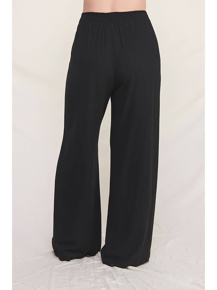 Allie Rose - Wholesale Pants - Women's - Plus Size Soft Linen Wide Leg Pants