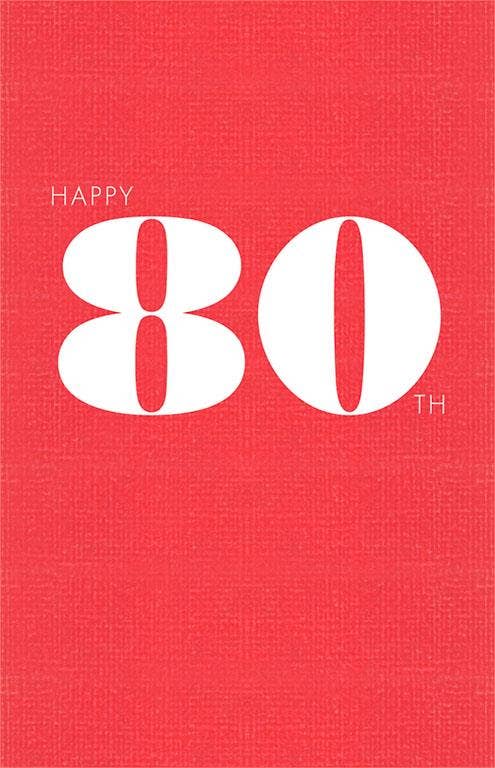 Found Image Press - Wholesale Postcard - Postcard HB-494 Happy 80th0