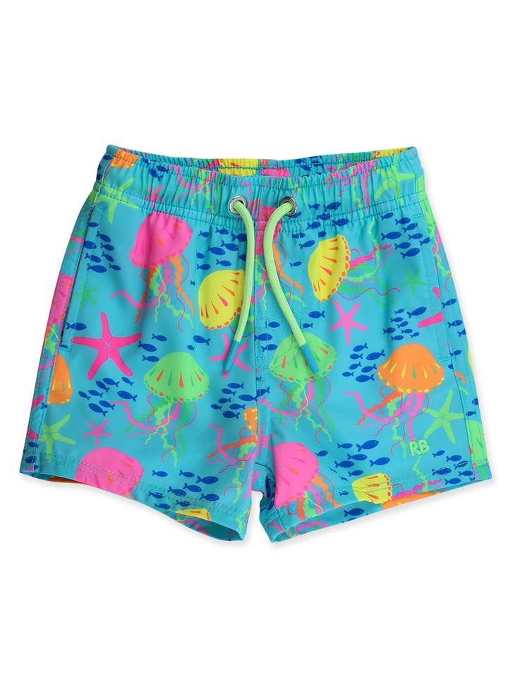 Boys Neon Jelly Time Performance Hybrid Swim Trunks
for wholesale by RuffleButts + RuggedButts