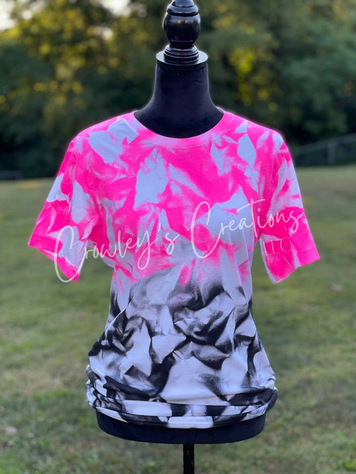 Hot Pink and Black Air Brushed Blank for wholesale by Crowley's Creations, LLC