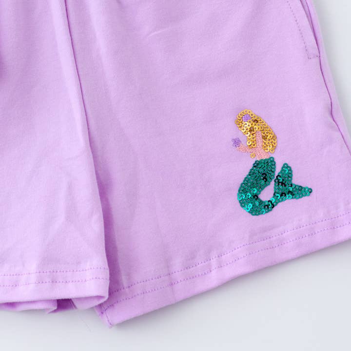 Clover Cottage - Wholesale Top & Short Set - Kids - Mermaid Sequin Girls Set