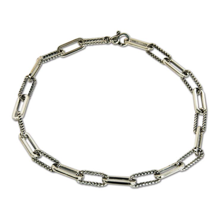 Twisted Paper Link Combo Necklace for wholesale by Zina Sterling Silver