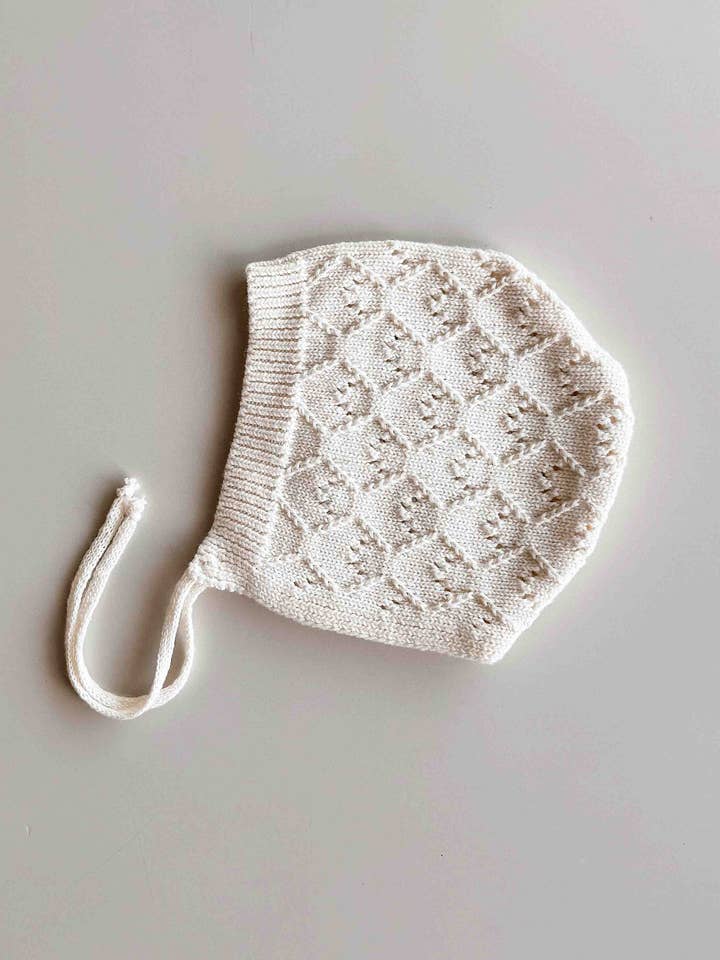 PRE-ORDINE Mila Pointelle Berretto | Neve per la vendita all'ingrosso da parte di FRECKLES the label