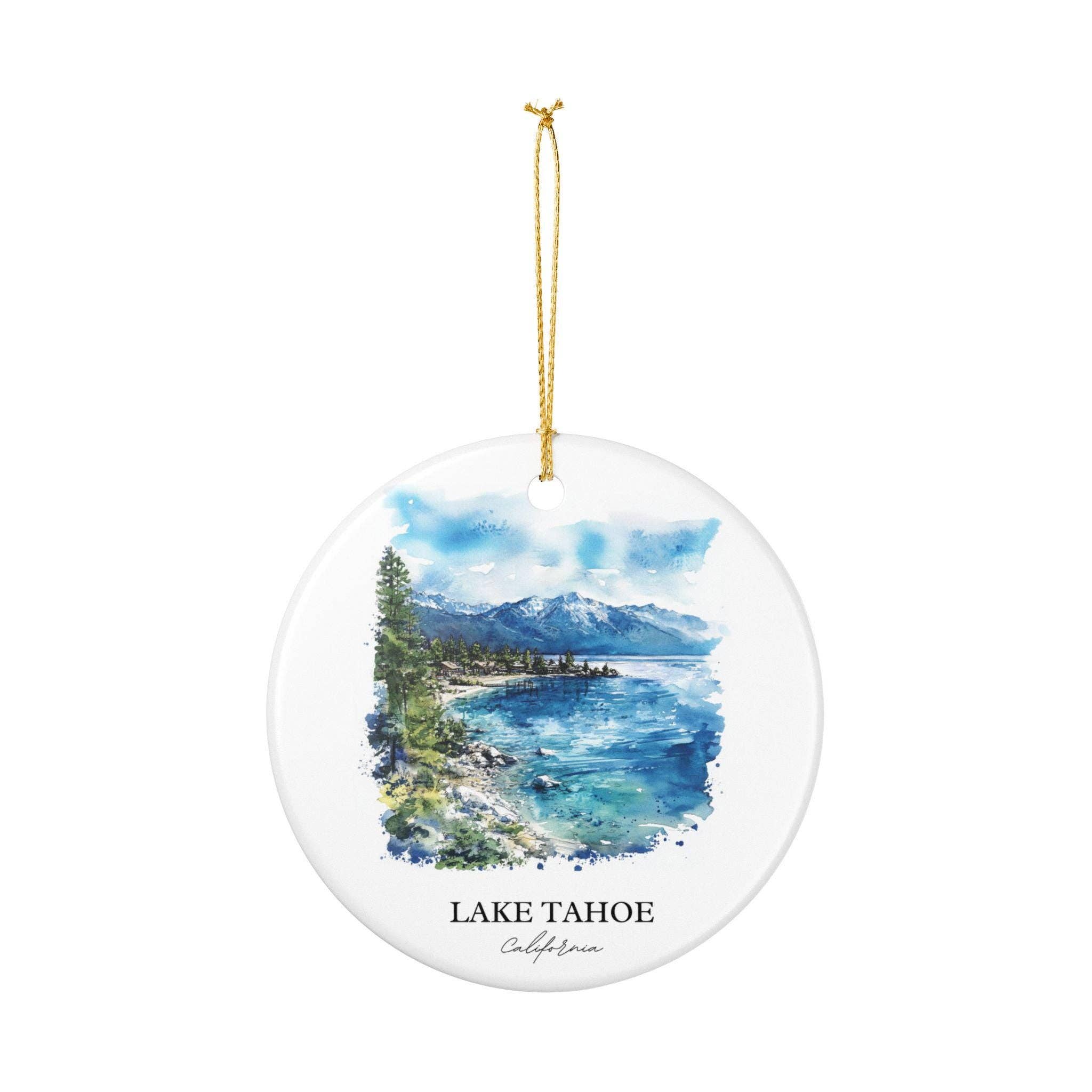 Premium Travel Art - Wholesale Ornament - Lake Tahoe Ornament: Unique Lake Tahoe Souvenir, Tahoe Xmas Decor, and Authentic Lake Tahoe California Gift2