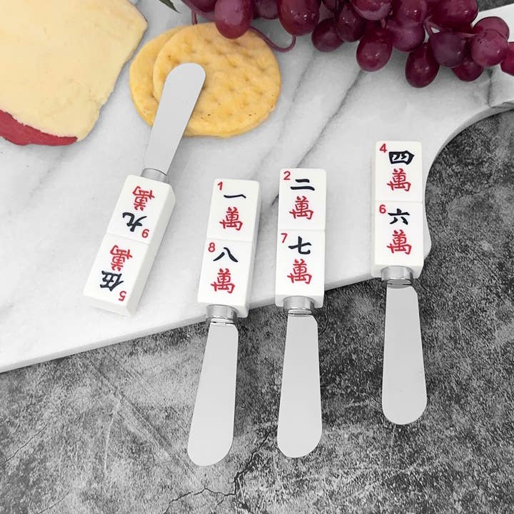 Supreme Housewares - Wholesale Cheese Spreader - Mahjong Characters of Wisdom Resin Cheese Spreader6