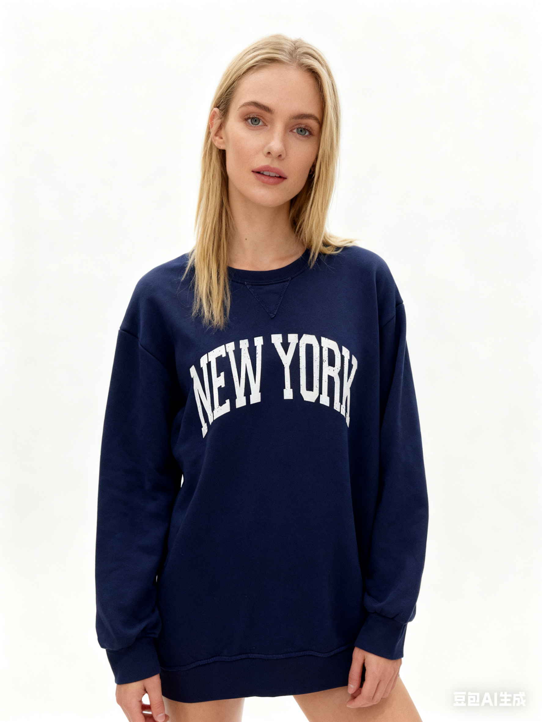 Chilli Girl Collection - Wholesale Sweatshirt - Women's - Round neckline New York fleeced Sweatshirt4