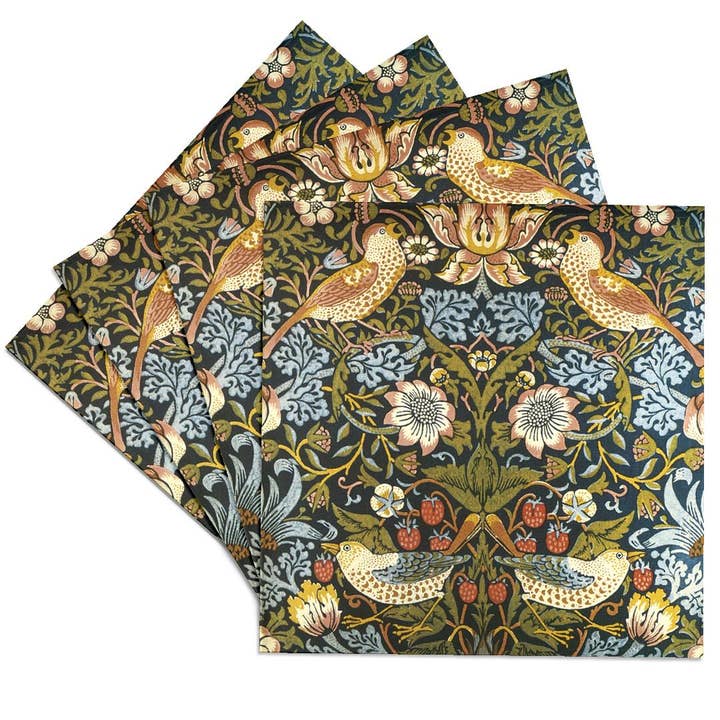 3dRose - Wholesale Coasters - 3dRose, William Morris Strawberry Thief Pattern, Coaster