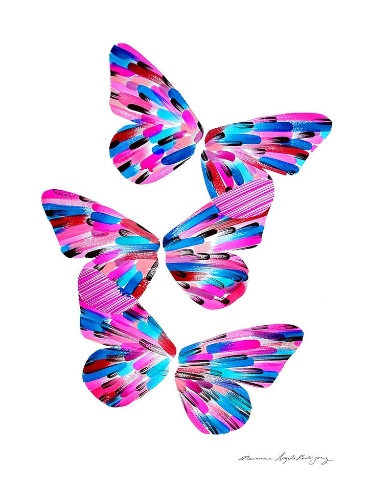 IMPRESSION D'AILES EMPILÉES DE FEUX D'ARTIFICE pour la vente par Marianne Angeli Rodriguez Gallery