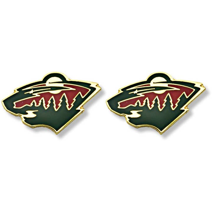 NHL Minnesota Wild Logo Post Earrings for wholesale by Aminco USA