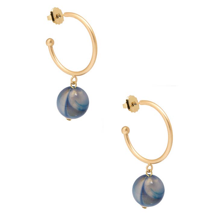 ZENZII Jewelry – Engroshandel Hoops – Iriserende Bead Hoop Ørering