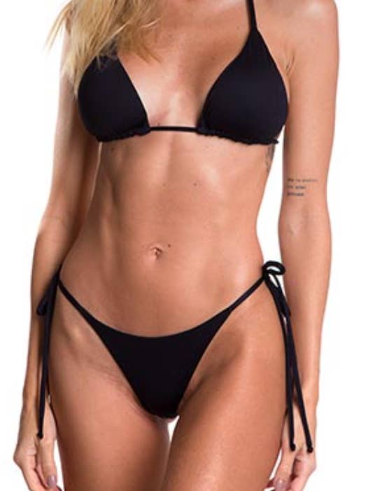Isla Black Bikini Bottom for wholesale by We Wear Brazil