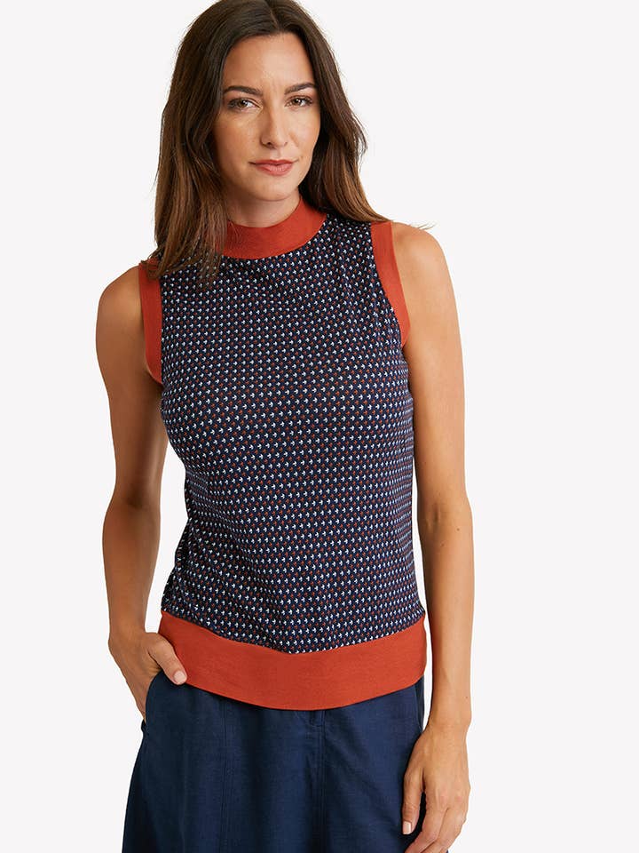 Haut sans manches Carmel pour la vente par LOULOU DAMOUR