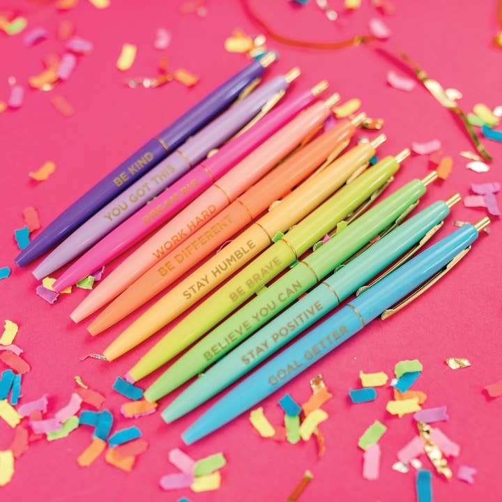 Taylor Elliott Designs - Wholesale Pen - Pen Set - Motivational - Asst Colors - 10 Piece Set