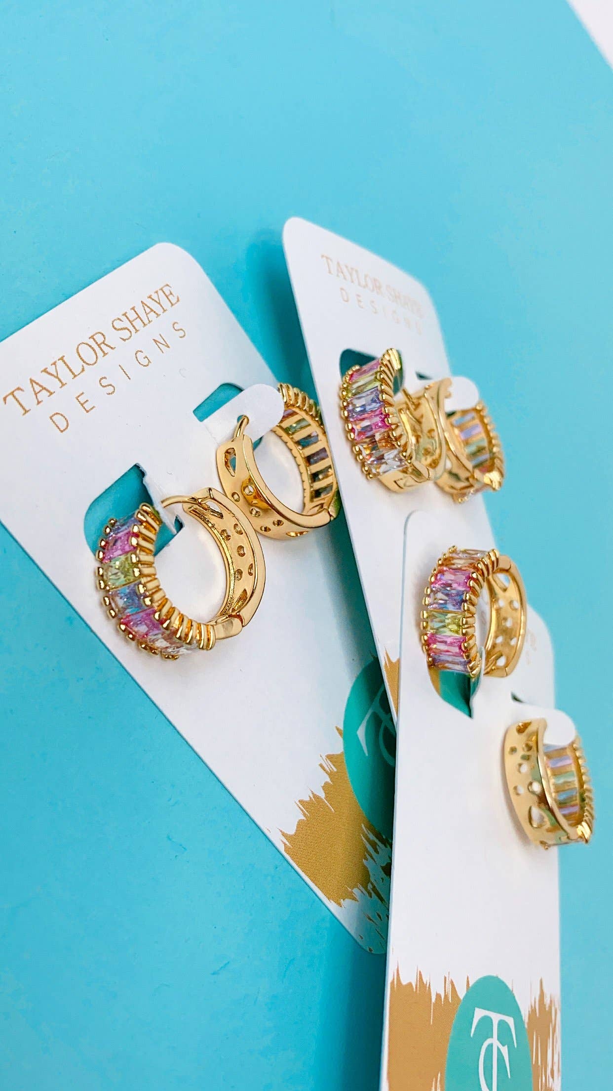 Taylor Shaye Designs - Wholesale Huggie Earrings - Crystal Baguette Huggies2