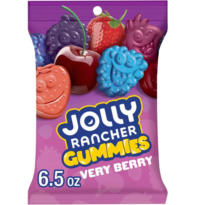 Jolly Rancher Gummies 6.5 Oz Very Berry Single Peg Bag for wholesale by Long Island Candy Factory